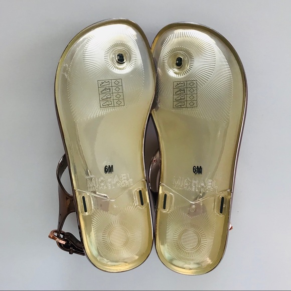 Michael Kors copper metallic jelly sandals - Picture 7 of 8